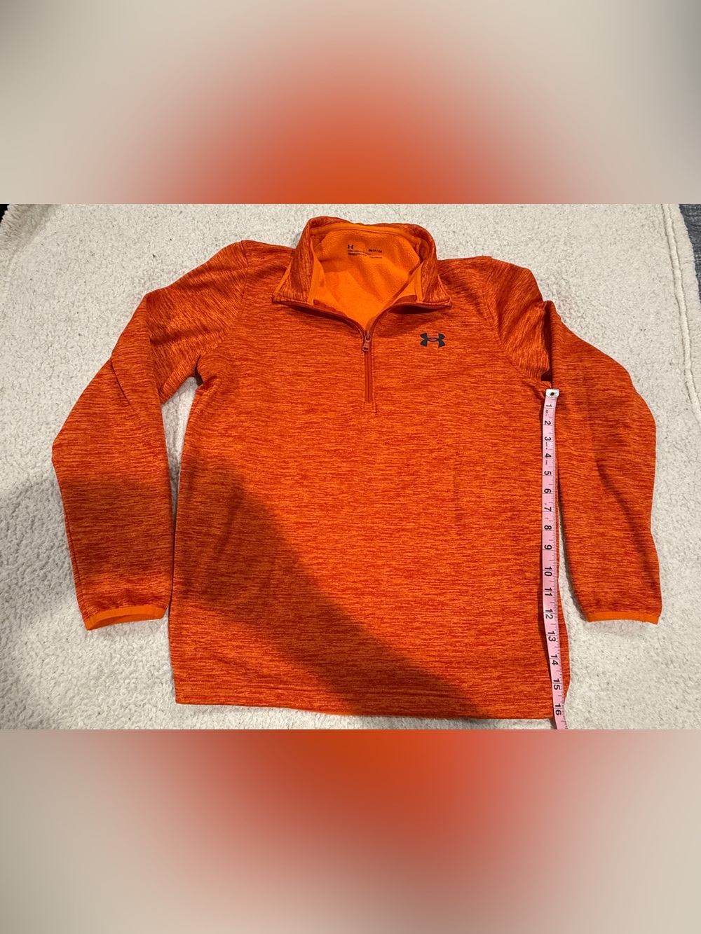Under Armour Orange Heather Half-Zip Performance Pullover